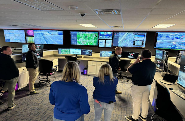 Mission command imagery anchors replay and audit around the real operating workflow: sensing, command, mission execution, data intelligence, and post-mission reconstruction.